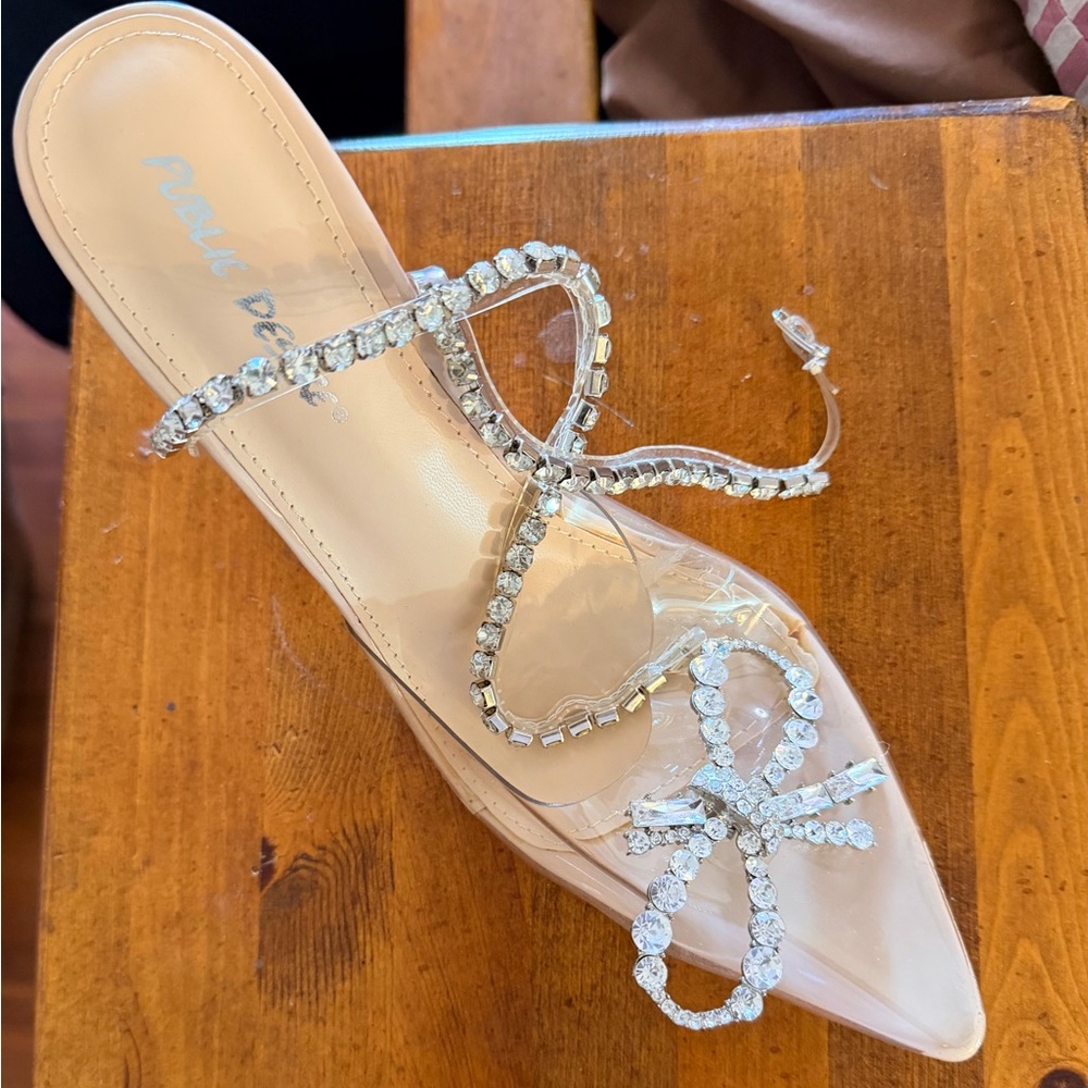 Public Desire Silver and Clear Heels - Picture 5 of 5